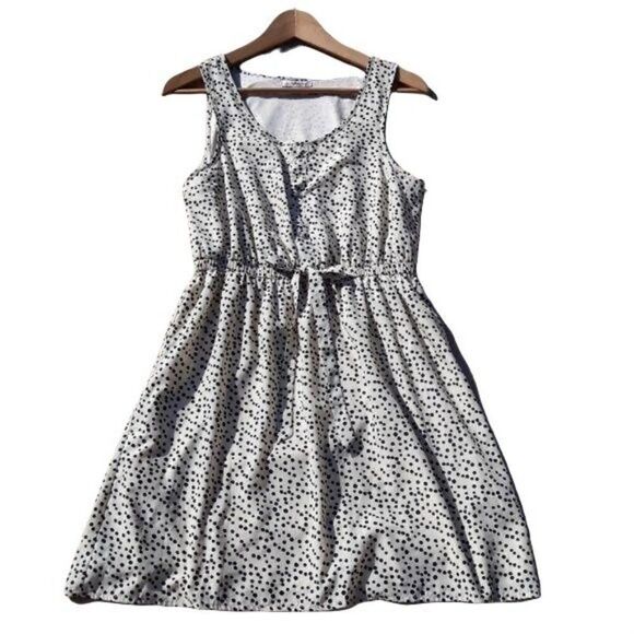 Charlotte Russe Dresses & Skirts - Charlotte Russe Dress Womens M Rockabilly Pinup Polka Dot Sleeveless Mini Cream
